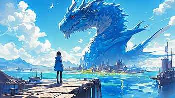 Epic Fantasy Dragon: Ultra Adventure, Anime, fantasy, dragon, landscape, Artwork, fantasy landscape, anime landscape, fantasy anime HD wallpaper