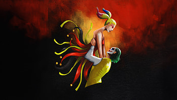 Joker Folie A Deux Vibrant Visage, joker-2, joker-folie-a-deux, joker, harley-quinn, superheroes, artwork, digital-art HD wallpaper