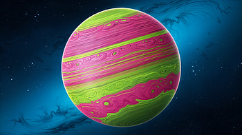 Vibrant Celestial Sphere - Ultra, planet, colorful, space, Digital Art HD wallpaper