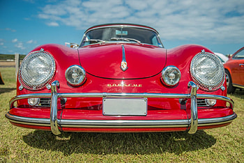 Porsche 1600 Super, car, red, fast, porsche, sports, vintage HD wallpaper