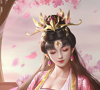 Goddess, face, girl, frumusete, gorgeous, superb, jewel, earrings, pink, zhu hualu, fantasy, luminos HD wallpaper