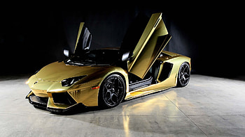 Aventador LP 780-4 Ultimae, Gold Lamborghini HD wallpaper