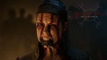 Hellblade II Senua's Saga – Intense Warrior Close-Up, Senua's Saga: Hellblade II, video game HD wallpaper