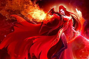 Avatar of Fire, women, magic, fantasy, fire HD wallpaper