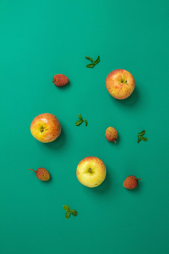Fruits, Food, Strawberry, Apples, Mint HD phone wallpaper
