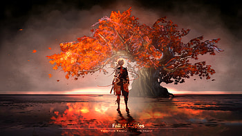 Kaedehara Kazuha Autumn Leaves Tree Branches Genshin Impact HD wallpaper