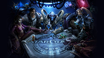 Meeting, warriors, starcraft, video game HD wallpaper