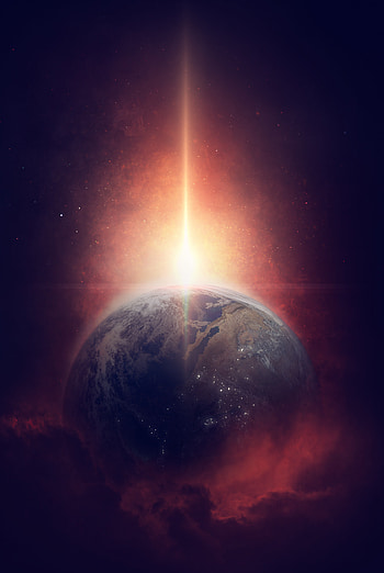 Earth, planet from space, sunlight HD phone wallpaper
