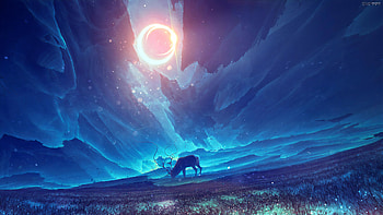Reindeer Digital Art , reindeer, artist, artwork, digital-art, deviantart HD wallpaper