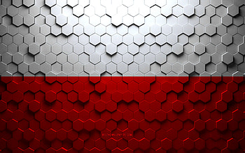 Flag of Lucca, honeycomb art, Lucca hexagons flag, Lucca 3d hexagons art, Lucca flag HD wallpaper