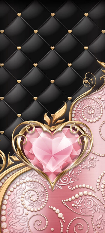 Luxury BlackPink heart, magenta, art, valentine HD phone wallpaper