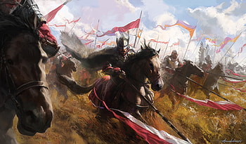 Battle, warriors, art HD wallpaper