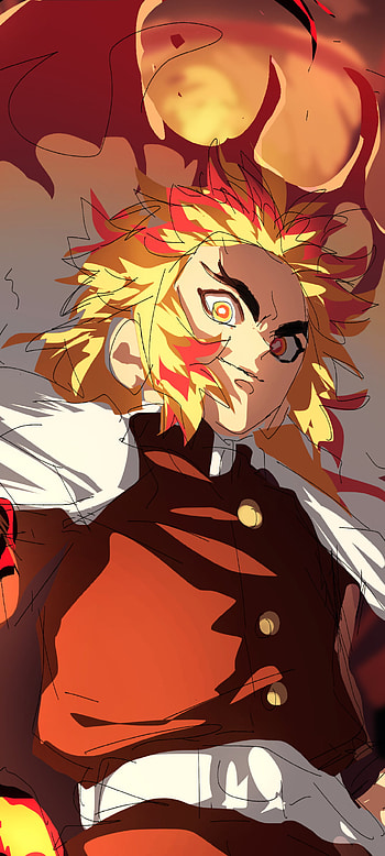 Rengoku: Demon Slayer Flame Hashira, Kyojuro Rengoku, Anime, Demon Slayer: Kimetsu no Yaiba HD phone wallpaper