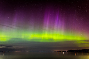 Nature, Night, Horizon, Starry Sky, Aurora Borealis, Northern Lights, Aurora HD wallpaper