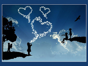 love bubbles, night, propose, girl, star, boy, life, flower, love, red, bubble, heart HD wallpaper