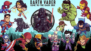 Flash, Peter Parker, Comics, Collage, Aquaman, Batman, Black Panther (Marvel Comics), Captain America, Darth Vader, Green Lantern, Hal Jordan, Harley Quinn, Hulk, Iron Man, Joker, Spider Man, Star Wars, Superman, Wolverine, Wonder Woman HD wallpaper