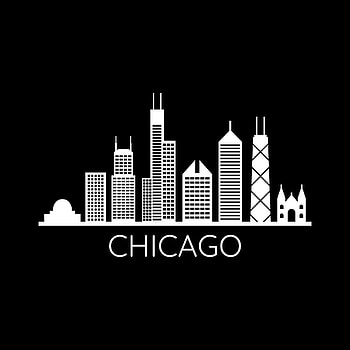 Chicago skyline, Background vector art HD phone wallpaper