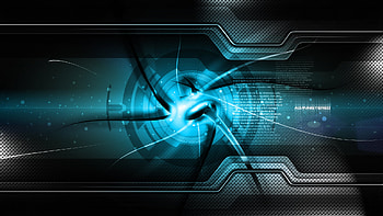 Administered, metalic, blue, black HD wallpaper