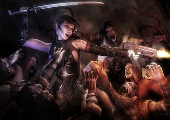 Jericho game, game, evil, girl, sword HD wallpaper