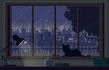 Anime Aesthetic PC, Black Anime Aesthetic PC HD wallpaper