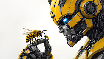 Bumblebee Signal From The Stars, transformers, movies, bumblebee, artwork, art, digital-art, ai, deviantart HD wallpaper