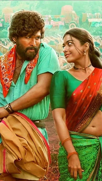 Pushpa, Rashmika, couple HD phone wallpaper