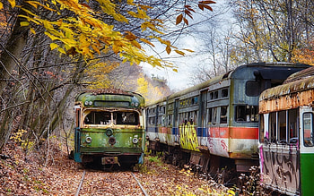 Pennsylvania travels, Abandoned trains, Train station HD wallpaper