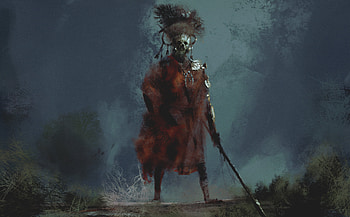 dark, warrior HD wallpaper