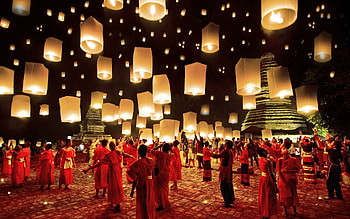 Yi Peng Lantern Festival, Celebration HD wallpaper