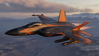— Shadow Strike: Jet Fighter at Dusk, Airplane HD wallpaper
