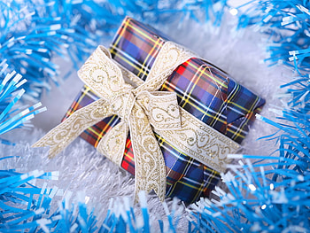 Blue christmas, winter, blue, holiday, box, christmas, gift HD wallpaper
