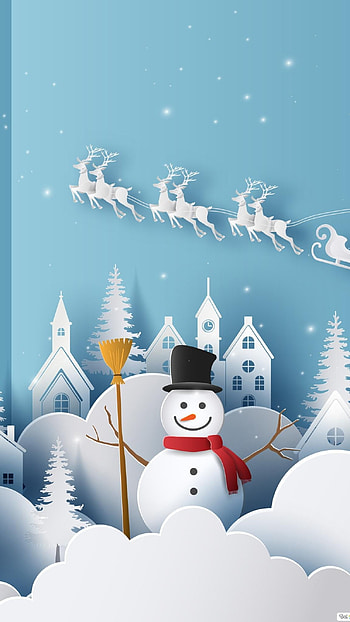 Happy New Year, Snow Man HD phone wallpaper