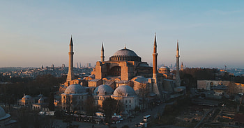 Hagia Sophia, Drone footage, Mesmerizing view, Incredible mosque HD wallpaper