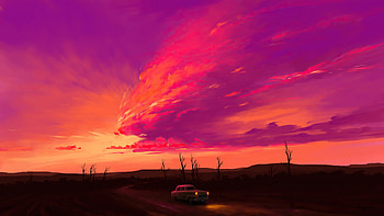 Radiant Sunset , artist, artwork, digital-art, deviantart HD wallpaper