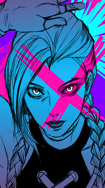 Jinx Arcane, game, riotgames, lol, skin, leagueoflegends HD phone wallpaper