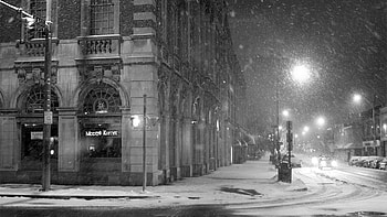 City Street Snow Winter Lane Black White [] Need HD wallpaper
