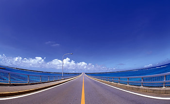 The perfec road, perfec, surounded, road, water HD wallpaper