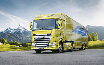 DAF XF, 2021, new trucks, trucking, cargo delivery, new yellow DAF XF, modern trucks, DAF HD wallpaper