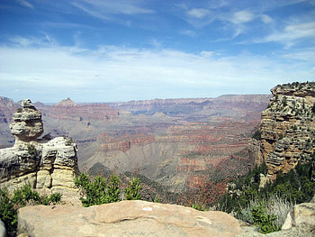 Oak Creek Canyon, structure, sky, canyon, rock HD wallpaper