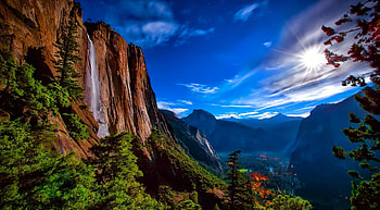 Yosemite national park, peaks, nice, national park, trees, amazing, landscape, beautiful, rocks, mountain, summer, overlook, cliffs, valley, view, clouds, nature, sky, Yosemite, lovely HD wallpaper