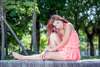 Lovely Girl, Asian, pink, model, woman HD wallpaper