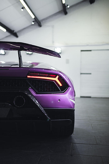Sports, Lamborghini, Violet, Cars, Car, Sports Car, Back View, Rear View, Purple, Supercar HD phone wallpaper