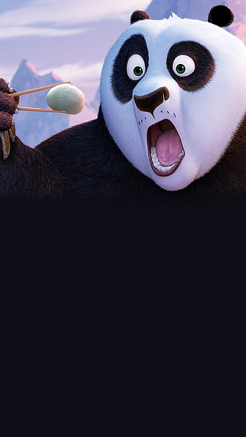 Punch Hole, Giant Panda, Cartoon HD phone wallpaper