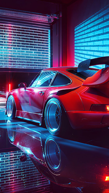 Red Porsche , Ultra visuals, Bold and stylish HD phone wallpaper