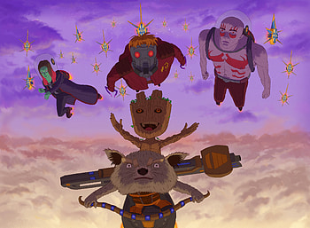Guardians Of The Galaxy Artwork, guardians-of-the-galaxy, artwork, artist HD wallpaper