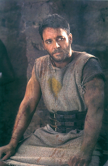 Russell Crowe's gladiator, Wanted movie, Action-packed adventure, Heroic battles HD phone wallpaper