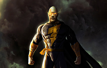 Black Adam, Rock, DC villain, yellow eyes, fan art HD wallpaper