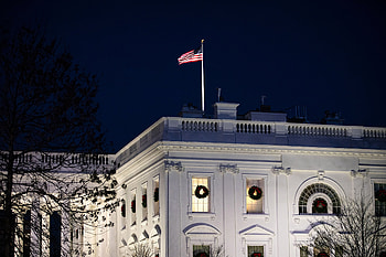 Christmas decorations, White House HD wallpaper