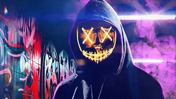 Mask Guy Tunnel , mask, smoke, artist, artwork, digital-art, hoodie, anonymus HD wallpaper