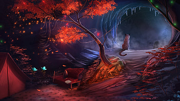Lost Forest, fantasy, forest, dark, lost HD wallpaper